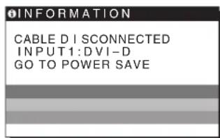SONY SDMG76X - Ha a CABLE DISCONNECTED üzenet jelenik meg a képernyőn - 1