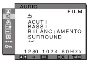 SONY SDMG76X - Menu AUDIO - 1