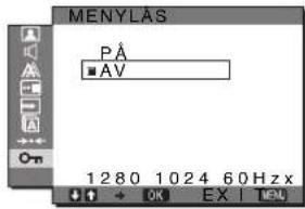 SONY SDMG76X - Menyn MENYLÅS - 1