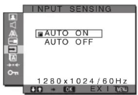 SONY SDMG76X - Nabídka INPUT SENSING - 1