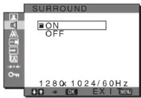 SONY SDMG76X - ■ Wybór trybu SURROUND - 1