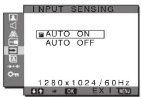 SONY SDMG76X - INPUT SENSING meni - 1