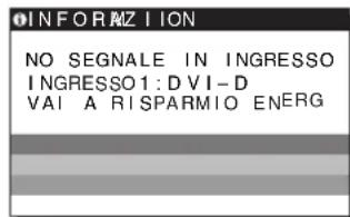 SONY SDMG76X - Se viene visualizzato NO SEGNALE IN INGRESSO - 1