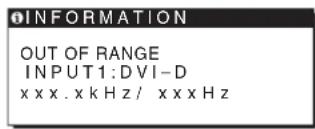 SONY SDMG76X - Jeśli na ekranie wyświetlany jest komunikat OUT OF RANGE - 1