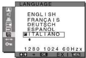 SONY SDMG76X - Menu LANGUAGE - 1