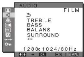 SONY SDMG76X - AUDIO menu - 1
