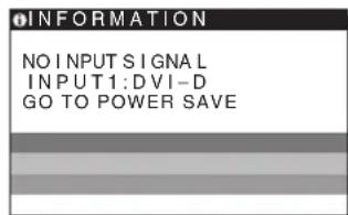 SONY SDMG76X - Ha a NO INPUT SIGNAL üzenet jelenik meg a képernyön - 1