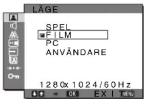 SONY SDMG76X - Välj FILM genom att trycka på ↓/↑-knapparna och tryck sedan på OK-knappen. - 1