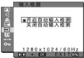 SONY SDMG76X - 输入检测菜单 - 1