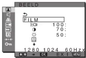 SONY SDMG76X - BEELD menu - 1