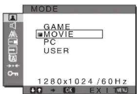 SONY SDMG76X - ■ MODE menü - 1