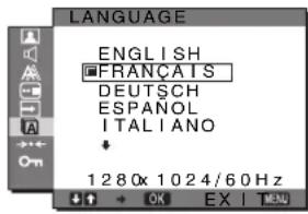 SONY SDMG76X - Menu LANGUAGE - 1