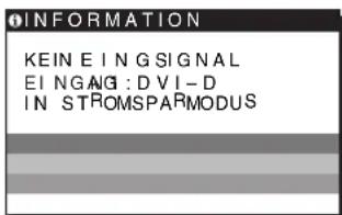 SONY SDMG76X - Wenn KEIN EING SIGNAL auf dem Bildschirm erscheint - 1