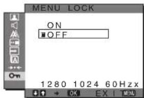 SONY SDMG76X - Nabídka MENU LOCK - 1