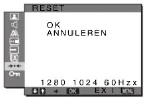 SONY SDMG76X - →← RESET menu (terugzetten naar de standaardinstelling) - 1