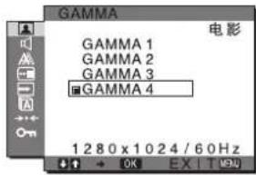 SONY SDMG76X - ■改变伽马设定（GAMMA） - 1