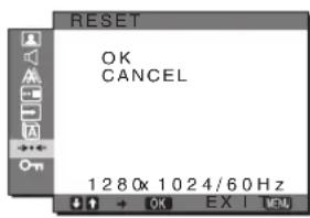 SONY SDMG76X - →•← Menu RESET (przywracanie wartości domyślnych ustawień) - 1