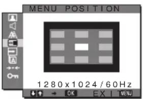 SONY SDMG76X - Nabídka MENU POSITION - 1