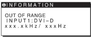 SONY SDME96D - If OUT OF RANGE appears on the screen - 1