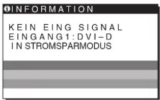 SONY SDME96D - Wenn KEIN EING SIGNAL auf dem Bildschirm erscheint - 1