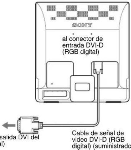 SONY SDME96D - ■ Conecte un PC equipado con un conector de salida DVI (RGB digital) (solamente SDM-E76D/SDM-E96D) - 1