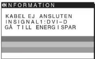 SONY SDME96D - Om KABEL EJ ANSLUTEN visas på bildskärmen - 1