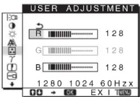 SONY SDME96D - Renk ısisına ince ayar yapma (USER ADJUSTMENT) - 1
