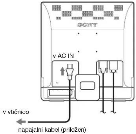SONY SDME96A - Nastavitev 3:Priključite napajalni kabel - 1