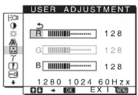 SONY SDME96A - Jemné doladěni teploty barev (USER ADJUSTMENT) - 1