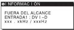 SONY SDME96A - Si FUERA DEL ALCANCE aparece en la pantalla - 1