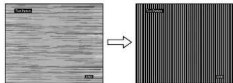 SONY SDME76D - Pas de beeldscherpte en de positie handmatig aan (PITCH/FASE/H CENTRERING/V CENTRERING) - 3