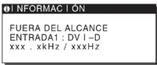 SONY SDME76D - Si FUERA DEL ALCANCE aparece en la pantalla - 1