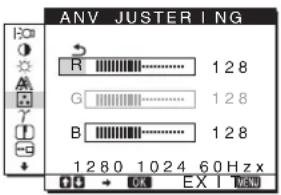 SONY SDME76D - Fininställa färgtemperaturen (ANV JUSTERING) - 1