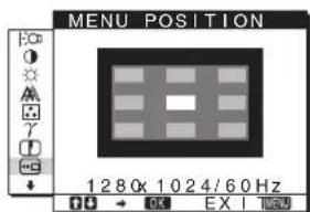 MENU POSITION 1280x 1024/60Hz