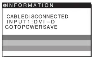 CABLEDISCONNECTED INPUT1:DVI-D GOTOPOWERSAVE