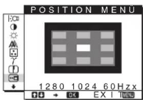 POSITION MENU 1280 1024 60 Hzx OK EXI TIME