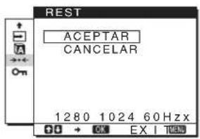 REST ACEPTAR CANCELAR 1280 1024 60Hz OK EX I END
