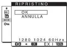 RIPRISTINO OK ANNULLA 1280 1024 60Hz x 00 + OK EX I TURU