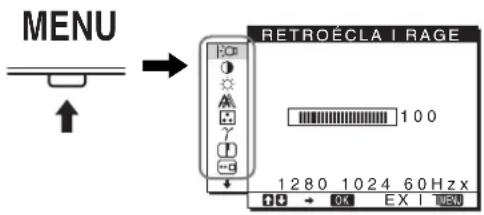 MENU RETROÉCLA I RAGE 100 1280 1024 60 Hz x OK EX | TPU