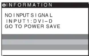 SONY DSMHS95D - Ha a NO INPUT SIGNAL üzenet jelenik meg a képernyón - 1