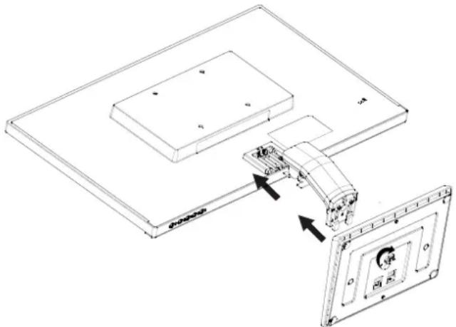 BENQ GW2406Z - Fixer le pied du moniteur - 1