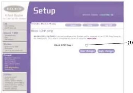 BELKIN F5D72304 - ICMP-pings blokkeren - 1