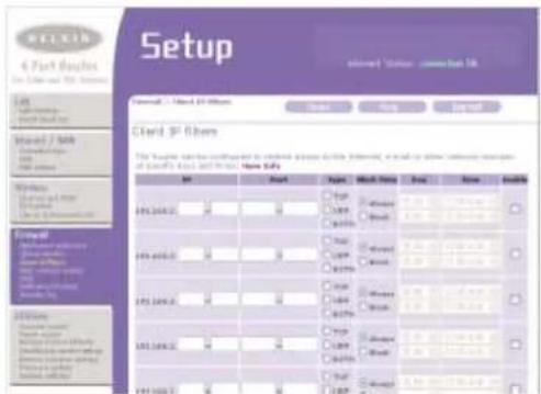 BELKIN F5D72304 - Client IP-filters Instellen - 1