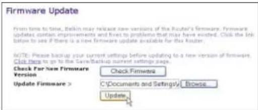 BELKIN F5D72304 - Firmware van de router bijwerken - 2