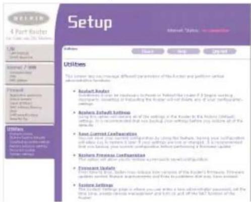 BELKIN F5D72304 - UTILISATION DE L'INTERFACE UTILISATEUR ÉVOLUÉE BASÉE SUR LE WEB - 1