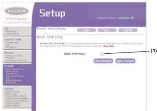 BELKIN F5D72304 - Blocage du ping ICMP - 1