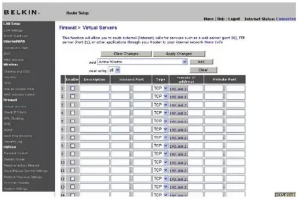 BELKIN Wireless G Plus MIMO Route - Configuration des paramètres de retransmission interne - 1