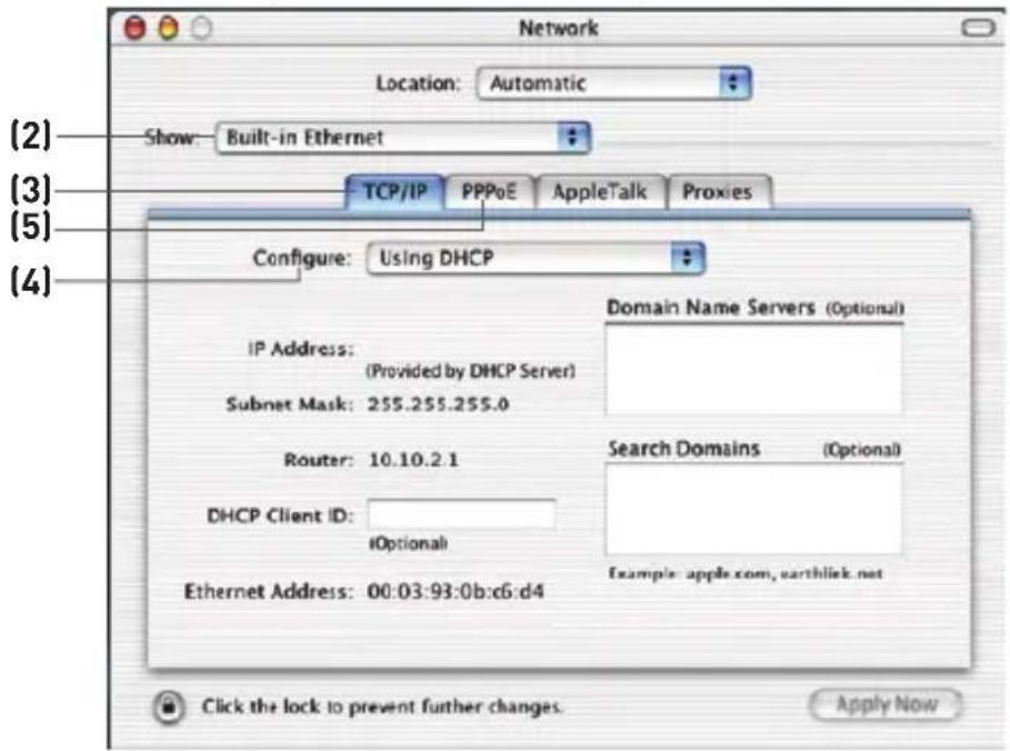 BELKIN Wireless G Plus MIMO Route - Netwerkinstellingen handmatig configureren in Mac OS X - 3