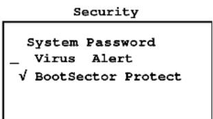 MAXDATA Vision 440T - Menü Security (Sicherheit) - 1