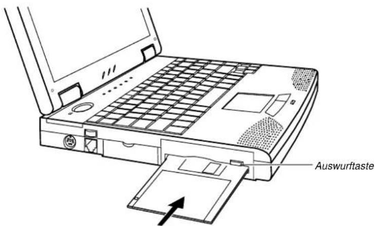 MAXDATA Vision 440T - Disketten einlegen und auswerfen - 1